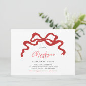 Elegante rode boog kerstfeest uitnodiging (Staand voorkant)