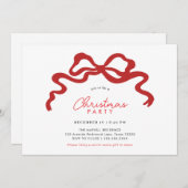 Elegante rode boog kerstfeest uitnodiging (Voorkant / Achterkant)