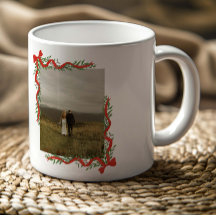 Elegante rode boog met groen Foto Kerstmis