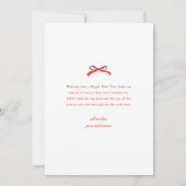 Elegante rode boog met groen Foto Nieuwjaar Feestdagenkaart (Achterkant)