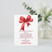 Elegante rode boog SnowFlake Kerstmis Feestdagenkaart (Staand voorkant)