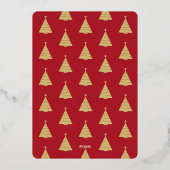 Elegante rode boogfoto folie feestdagenkaart (Achterkant)