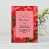 Elegante rode bord bruiloft uitnodiging Sjabloon (Staand voorkant)