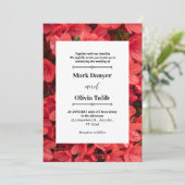 Elegante rode bord bruiloft uitnodiging Sjabloon (Staand voorkant)