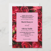 Elegante rode bord bruiloft uitnodiging Sjabloon (Voorkant)