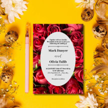 Elegante rode bord bruiloft uitnodiging Sjabloon