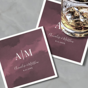 Elegante Rode Bourgondische Huwelijk Servet