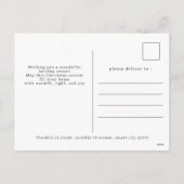 Elegante Rode Buffalo Plaid Kerstmis Familie 1 Fot Feestdagenkaart (Achterkant)