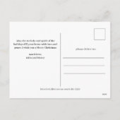 Elegante rode buffel geruite kerst paar foto feestdagenkaart (Achterkant)