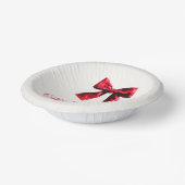 Elegante rode Coquette Bow Baby shower Papieren Kommen (Gebogen)