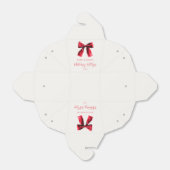 Elegante rode Coquette Bow Holiday Party Bedankdoosjes (Uitgevouwen)