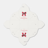 Elegante rode coquette strik bruiloftsborrel bedankdoosjes (Uitgevouwen)