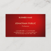 Elegante Rode Damast Gouden Tekst Professionele Sj Visitekaartje (Achterkant)