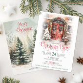 Elegante  Rode Deur Vrolijk Kerstfeest Kaart