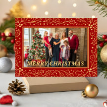 Elegante rode en antieke gouden familiekalenderfot