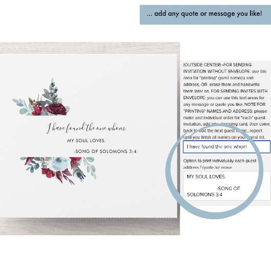 Elegante rode en blauwe bruiloft met geperforeerde all in one uitnodiging