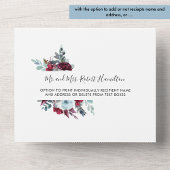 Elegante rode en blauwe bruiloft met geperforeerde all in one uitnodiging