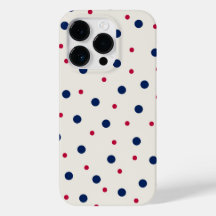 Elegante rode en blauwe polka stippen