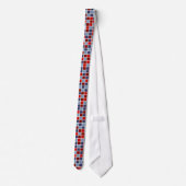 Elegante rode en blauwe ruitenpatroon stropdas (Achterkant)