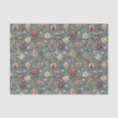 Elegante  rode en crème kerstversieringen tissuepapier (Voorkant)