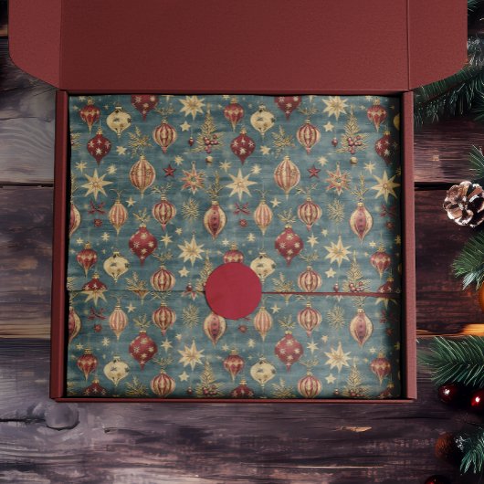 Elegante  rode en crème kerstversieringen tissuepapier