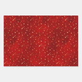 Elegante rode en gouden folie kerstverlichting fee inpakpapier vel (Voorkant 3)