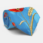 Elegante rode en gouden glittersouvenir klaprozen stropdas (Opgerold)