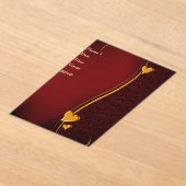 Elegante rode en gouden hart bruiloft uitnodiging (Laagn)