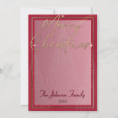 Elegante rode en gouden Kaart (Voorkant)