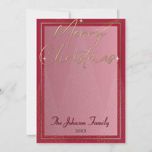 Elegante rode en gouden Kaart (Voorkant)