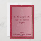 Elegante rode en gouden Kaart (Achterkant)