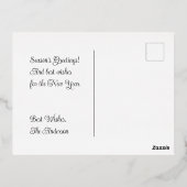 Elegante rode en gouden kerstboom goud folie feestdagen briefkaart (Achterkant)