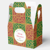 Elegante rode en groene bewerkbare bakkerij van ke bedankdoosjes (Geopend)