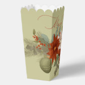 Elegante rode en groene bloemenkerst bedankdoosjes (Achterkant)