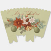 Elegante rode en groene bloemenkerst bedankdoosjes (Ongevouwen)