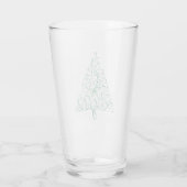 Elegante rode en groene kalligrafie kerstboom glas (Achterkant)
