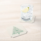 Elegante rode en groene kalligrafie kerstboom kartonnen onderzetters (Insitu)