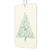 Elegante rode en groene kalligrafie kerstboom luchtverfrisser (Links)