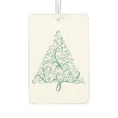 Elegante rode en groene kalligrafie kerstboom luchtverfrisser (Achterkant)