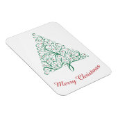 Elegante rode en groene kalligrafie kerstboom magneet (Rechterzijde)