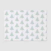 Elegante rode en groene kalligrafie kerstboom tissuepapier (Voorkant)