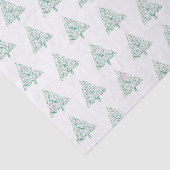 Elegante rode en groene kalligrafie kerstboom tissuepapier (Detail)