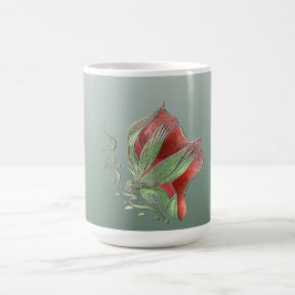 Elegante rode en groene koffiekopjes koffiemok