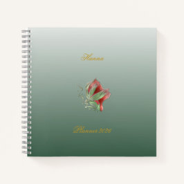 Elegante rode en groene notitieboek