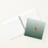 Elegante rode en groene notitieboek (Binnen)