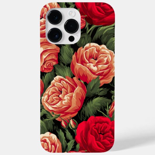 Elegante rode en perzik Rozen Case-Mate iPhone Case (Achterkant)