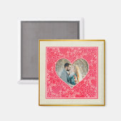 Elegante rode en roze bloemharten Valentijnsdag Magneet