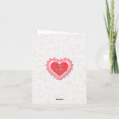 Elegante Rode en Roze Bloemhartens Valentijnsdag (Achterkant)