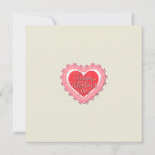 Elegante Rode en Roze Bloemhartenvormige Valentijn (Achterkant)