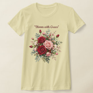 Elegante Rode en Roze Rozen Boeket Bloemen T-Shirt